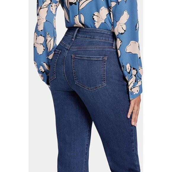 NYDJ Womens‎ Marilyn Straight-Leg High-Waist Jeans Medium Wash Size 14 - Picture 3 of 13